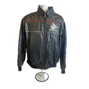 Firestone Firehawk Bomber Race Jacket King Louie Pro-Fit Black Nylon Made USA XL